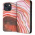 Orange Watercolor Geode iPhone 14 Folio Case