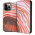 Orange Watercolor Geode iPhone 14 Pro Max Folio Case