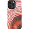Orange Watercolor Geode iPhone 15 Pro Impact Case