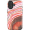 Orange Watercolor Geode iPhone 16 Impact Case