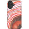 Orange Watercolor Geode iPhone 16 Plus Impact Case