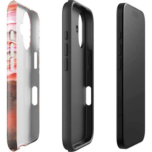 Orange Watercolor Geode iPhone 16 Plus Impact Case