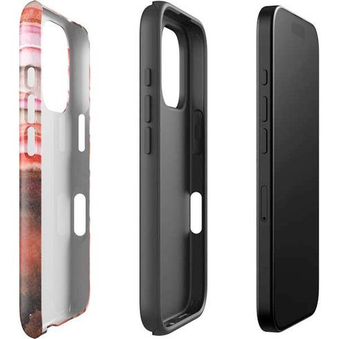 Orange Watercolor Geode iPhone 16 Pro Max Impact Case