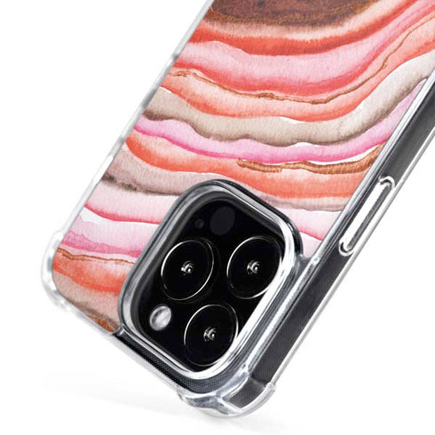 Orange Watercolor Geode iPhone 16 Pro Max MagSafe Case