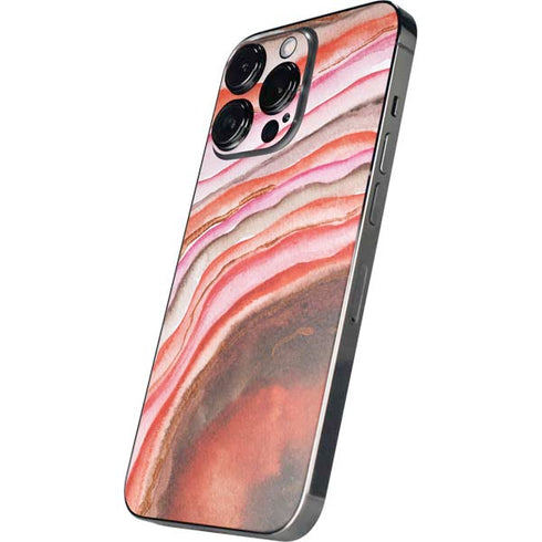 Orange Watercolor Geode iPhone 16 Pro Skin