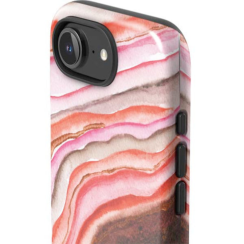 Orange Watercolor Geode iPhone 16e Impact Case