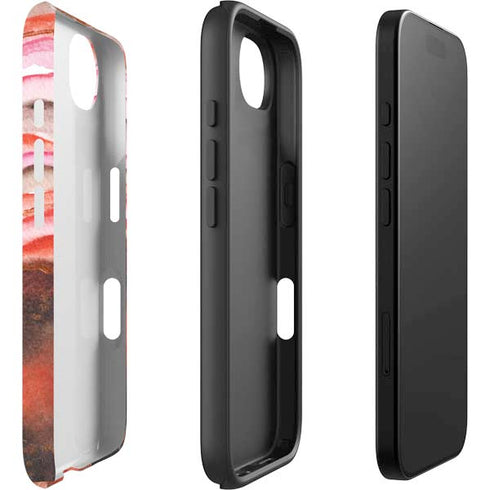 Orange Watercolor Geode iPhone 16e Impact Case