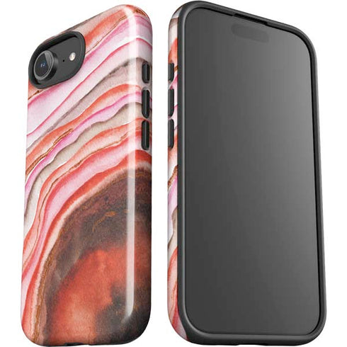 Orange Watercolor Geode iPhone 16e Impact Case