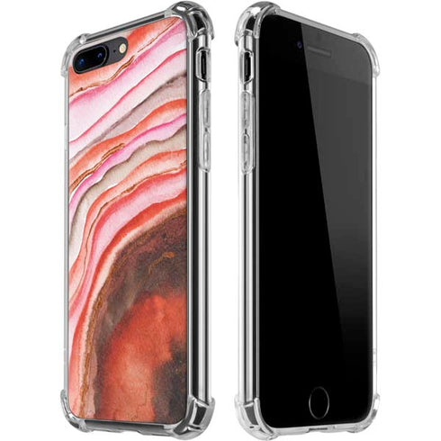 Orange Watercolor Geode iPhone Cases