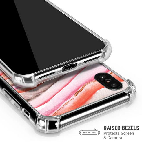Orange Watercolor Geode iPhone X/XS Clear Case