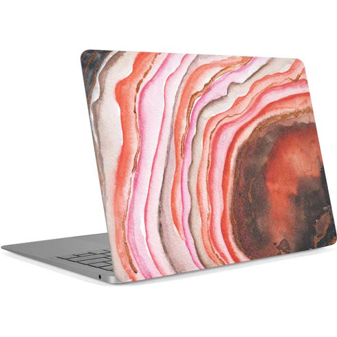 Orange Watercolor Geode Apple MacBook Air Skin