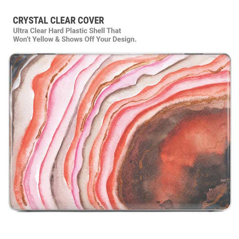 Orange Watercolor Geode MacBook Pro 14in (2021-24) Case plus Skin