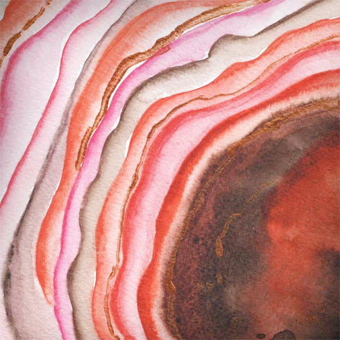 Orange Watercolor Geode MacBook Skins