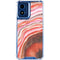 Orange Watercolor Geode Moto G 5G (2024) Clear Case