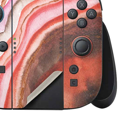 Orange Watercolor Geode Nintendo Switch 2 (2025) Joy-Con Controller Skin