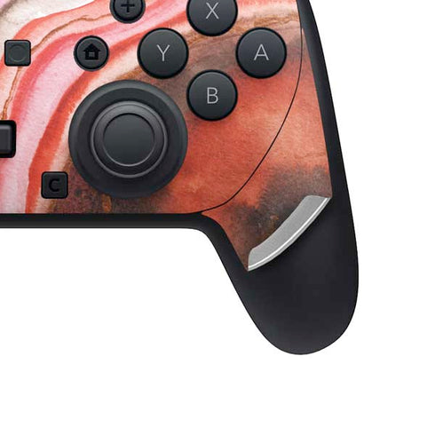 Orange Watercolor Geode Nintendo Switch 2 (2025) Pro Controller Skin