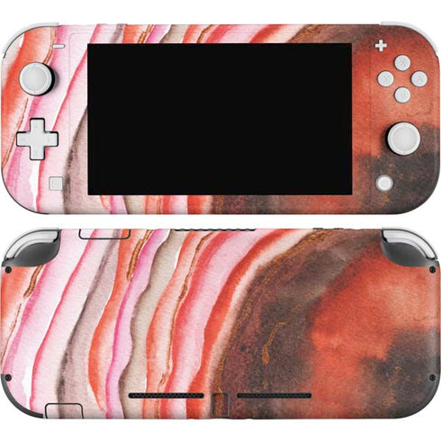 Orange Watercolor Geode Nintendo Skins