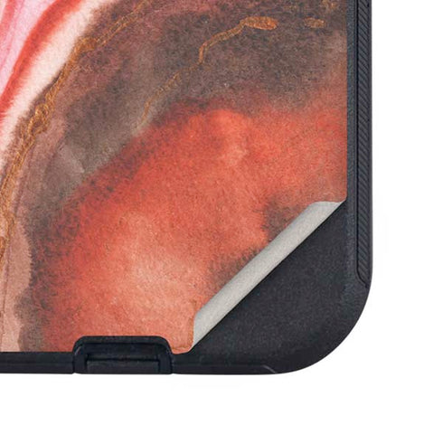 Orange Watercolor Geode Otterbox Defender iPhone Skin