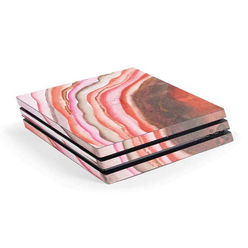 Orange Watercolor Geode PlayStation PS4 Skins