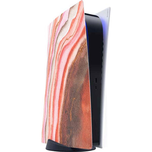 Orange Watercolor Geode PlayStation PS5 Skins