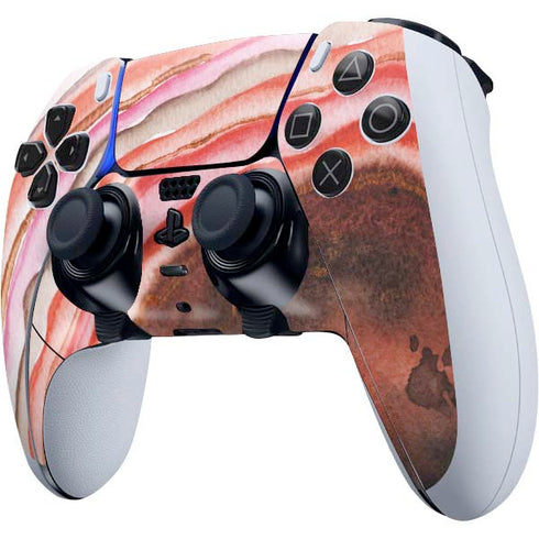 Orange Watercolor Geode PS5 DualSense Edge Pro Controller Skin