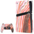 Orange Watercolor Geode PS5 Pro Disk Bundle Skin