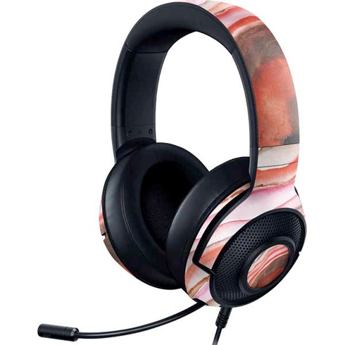 Orange Watercolor Geode Razer Kraken X Skin