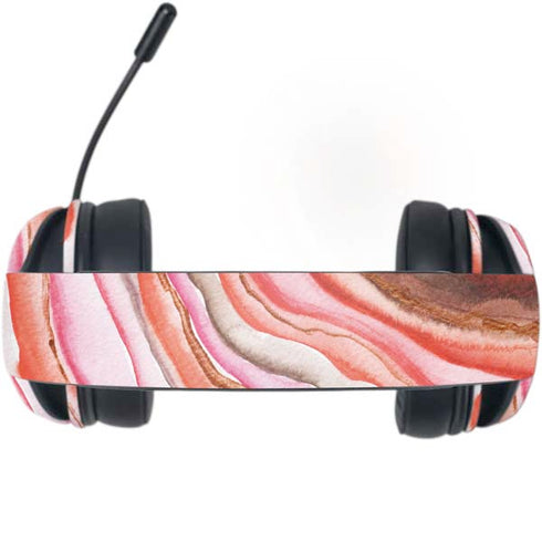 Orange Watercolor Geode Razer Kraken X Skin
