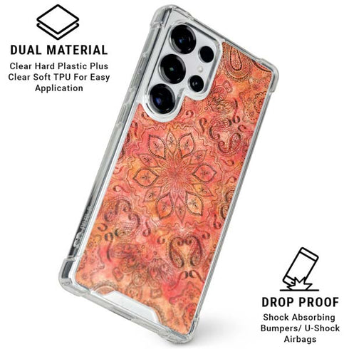 Orange Zen Galaxy S25 Ultra Clear Case