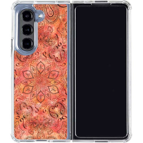 Orange Zen Galaxy Z Fold5 5G Clear Case
