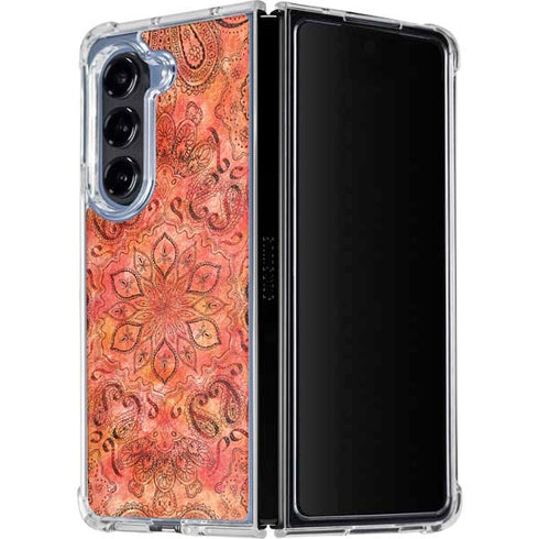 Orange Zen Galaxy Z Fold5 5G Clear Case