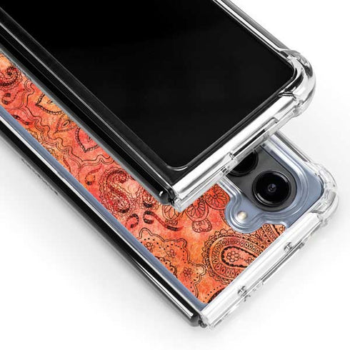 Orange Zen Galaxy Z Fold5 5G Clear Case