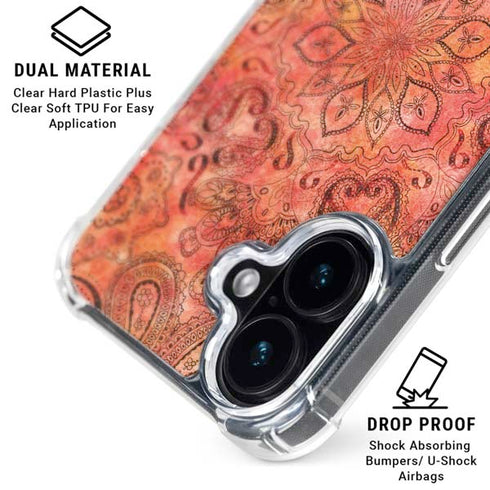 Orange Zen iPhone 16 Clear Case