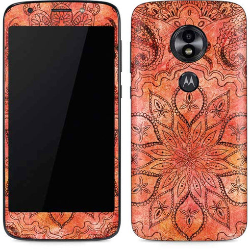 Orange Zen Moto E5 Play Skin