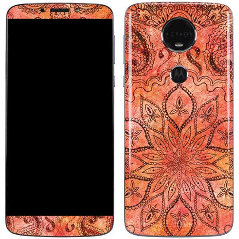 Orange Zen Moto E5 Plus Skin