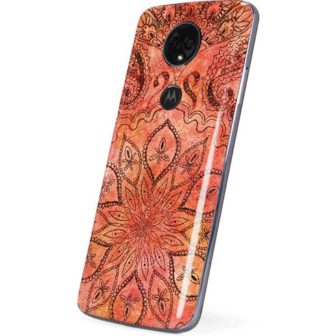 Orange Zen Moto E5 Plus Skin