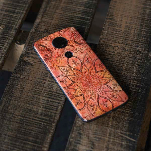 Orange Zen Moto E5 Plus Skin