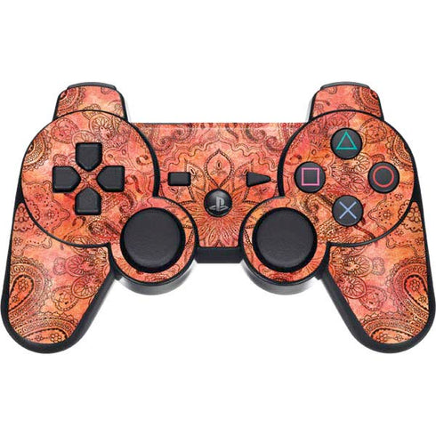 Orange Zen PS3 Dual Shock wireless controller Skin