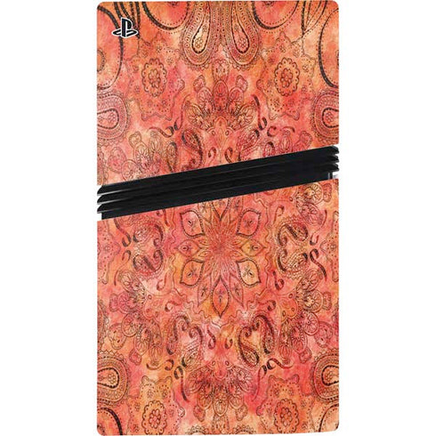 Orange Zen PS5 Pro Disk Console Skin