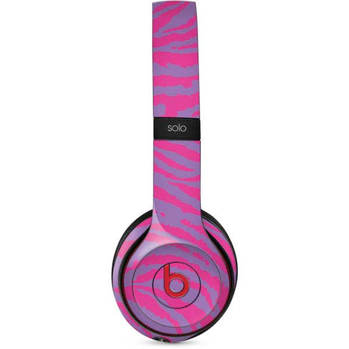 Orchid Tiger Animal Print Color Pop Beats Solo 3 Wireless Skin