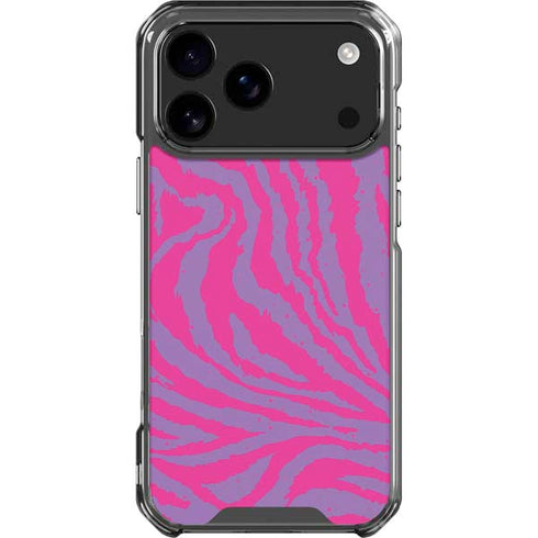 Orchid Tiger Animal Print Color Pop iPhone 18 Pro Max Clear Case