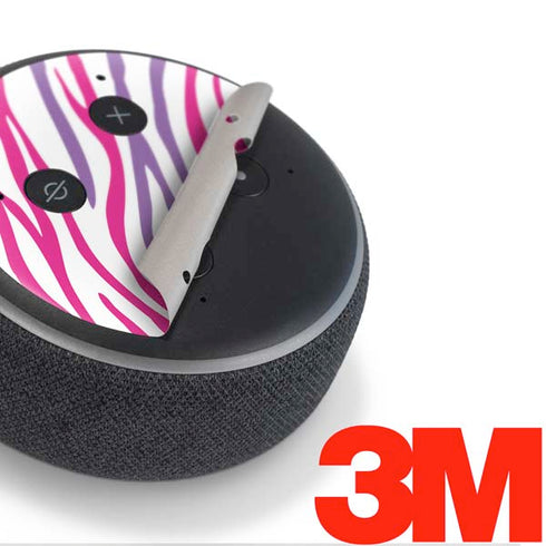 Orchid Zebra Animal Print Color Pop Amazon Echo Dot Skin
