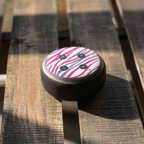 Orchid Zebra Animal Print Color Pop Amazon Echo Dot Skin