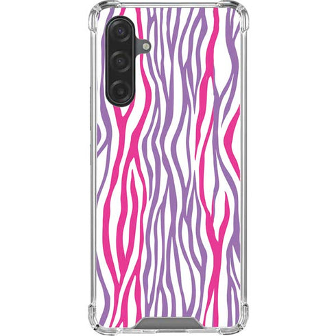 Orchid Zebra Animal Print Color Pop Galaxy A17 Clear Case