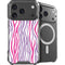 Orchid Zebra Animal Print Color Pop iPhone 18 Pro MagSafe Case