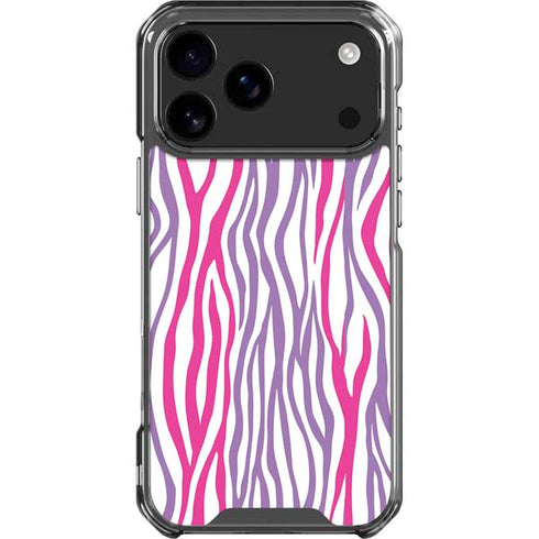 Orchid Zebra Animal Print Color Pop iPhone 18 Pro Max Clear Case