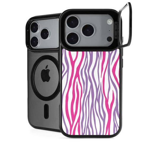 Orchid Zebra Animal Print Color Pop iPhone 18 Pro Max Kickstand Case