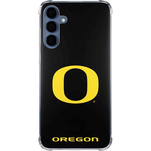 University of Oregon Ducks Black Gradient Galaxy A35 5G Clear Case