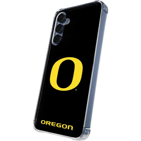 University of Oregon Ducks Black Gradient Galaxy A35 5G Clear Case