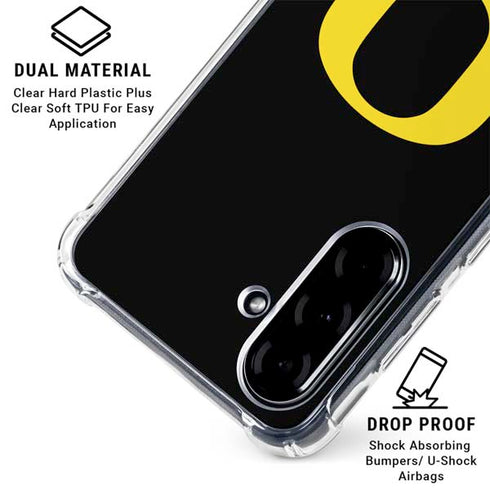 University of Oregon Ducks Black Gradient Galaxy A36 5G Clear Case